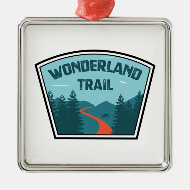 Wonderland Trail Metal Tree Decoration (Front)