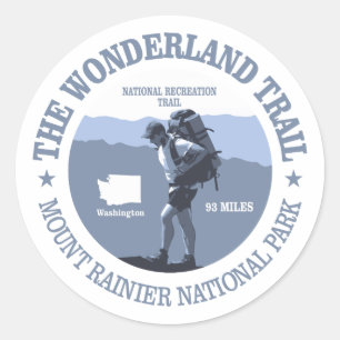 Wonderland Trail (rd) Classic Round Sticker