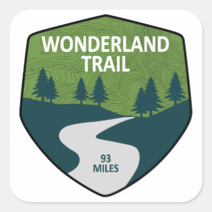 Wonderland Trail Square Sticker
