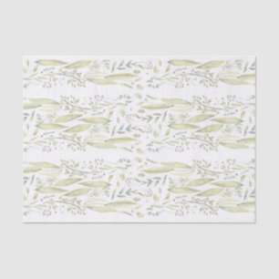 Wonderland Watercolor Floral Rustic Wedding Tissue Paper