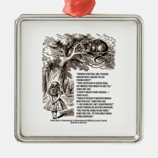 Wonderland Which Way I Ought To Go From Here Metal Tree Decoration