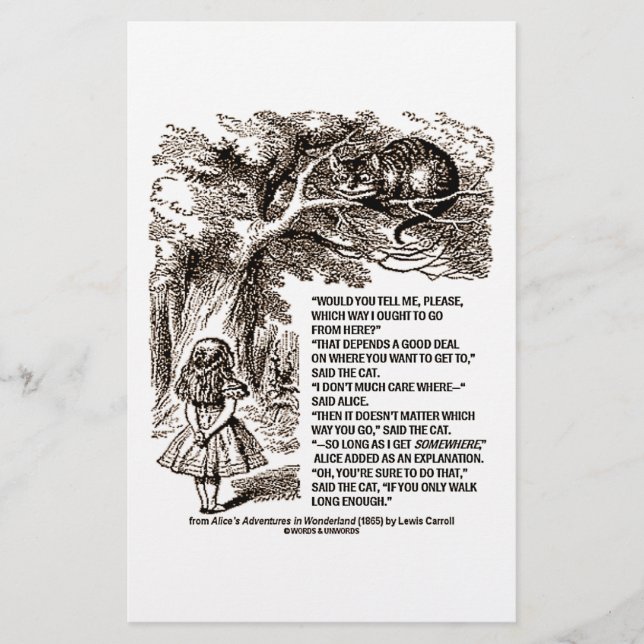 Wonderland Which Way I Ought To Go Quote (Front)