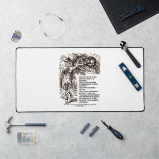 Wonderland Which Way I Ought To Go Quote Desk Mat