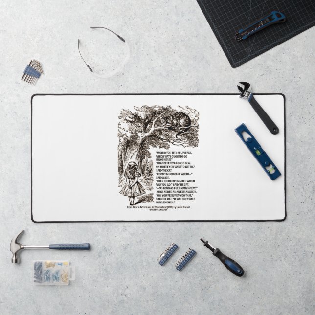 Wonderland Which Way I Ought To Go Quote Desk Mat (Workstation)
