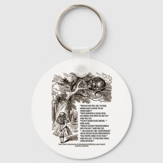 Wonderland Which Way I Ought To Go Quote Key Ring