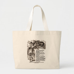 Wonderland Which Way I Ought To Go Quote Large Tote Bag
