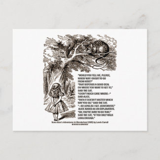 Wonderland Which Way I Ought To Go Quote Postcard
