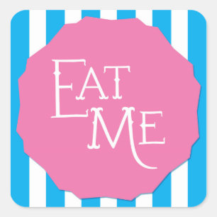 Wonderland Whimsical Mad Tea Party EAT ME Sticker