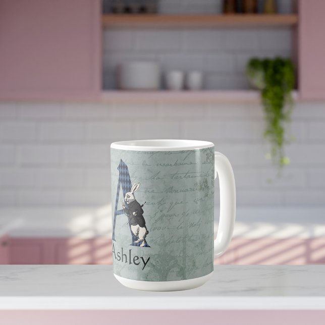 Wonderland White Rabbit Letter A    Coffee Mug (Creator Uploaded)
