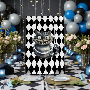 Wonderland with Black White Diamonds Birthday Medium Gift Bag