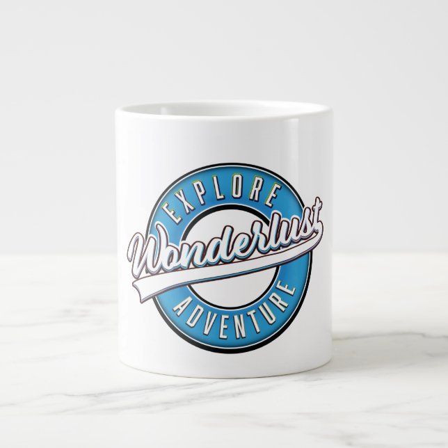 Wonderlust Explore Adventure Large Coffee Mug (Front)