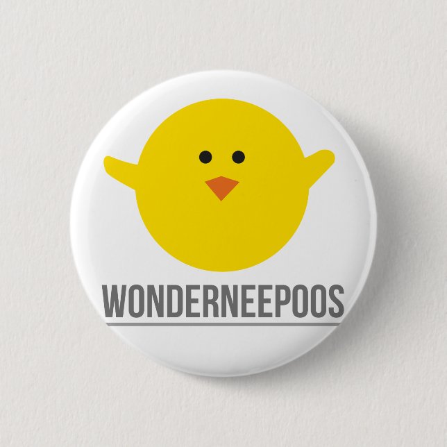Wonderneepoos Swipes in 6 Cm Round Badge (Front)