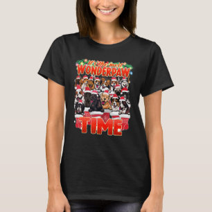 Wonderpaw Time  Cute Cuddly Dogs Christmas T-Shirt