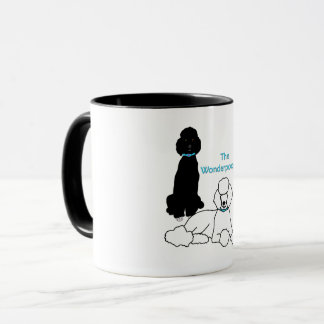 Wonderpoodles Mug with coloured handle