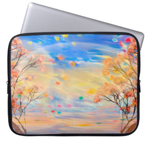 Wonderrful view on sunsetart,abstract background,a laptop sleeve
