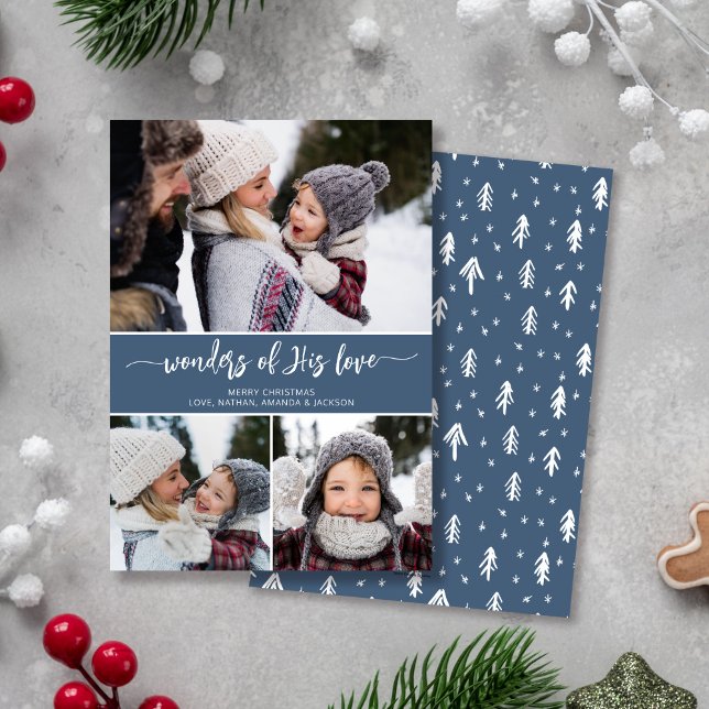 Wonders of His Love Christian Christmas Holiday Card (Creator Uploaded)