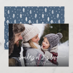 Wonders of His Love Christian Christmas Holiday Card