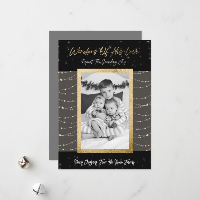 Wonders of His Love Christmas Card (Front/Back In Situ)