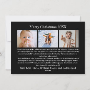 Wonders of His Love Christmas Card 4 Photo Black