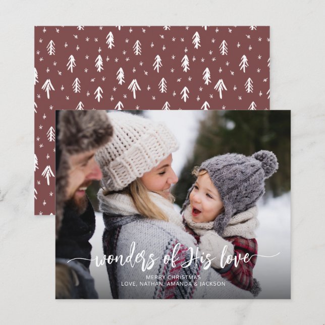 Wonders of His Love Christmas Holiday Card (Front/Back)