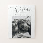 Wonders of His Love | Christmas Holiday Photo Game Jigsaw Puzzle<br><div class="desc">Bring faith and fun together this season with a custom “Wonders of His Love” Christian Christmas jigsaw puzzle. Featuring elegant minimalist typography and space for your favourite family photo, this unique holiday puzzle makes a meaningful keepsake and a thoughtful gift for loved ones. Perfect for cosy winter evenings, family gatherings,...</div>