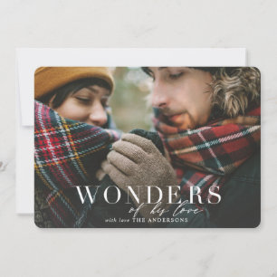 Wonders of his love plaid photo card