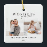 Wonders of his love religious Christmas Ceramic Ornament<br><div class="desc">Wonders of his love religious Christmas design.</div>