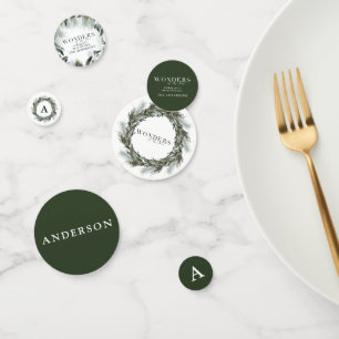 Wonders of his love watercolour foliage holiday confetti