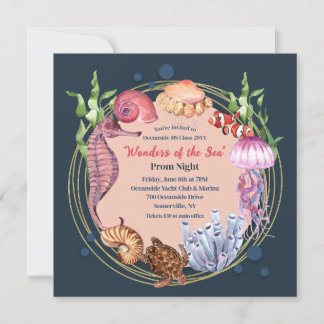 Wonders of the Sea Prom Invitation