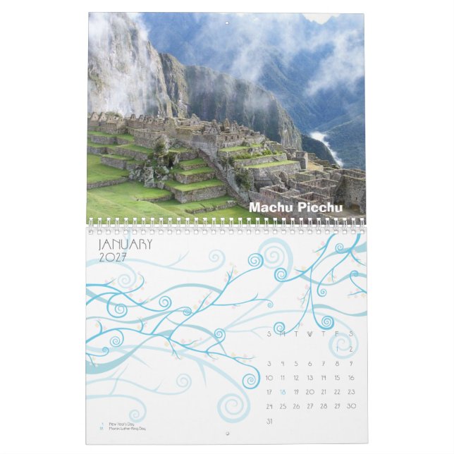 Wonders Of The World Calendar (Jan 2027)