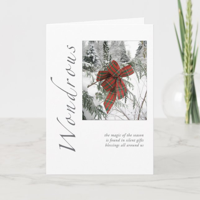 Wondrous Christmas Holiday Card (Front)
