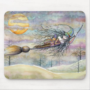 Wondrous Flight on Halloween Night Mousepad