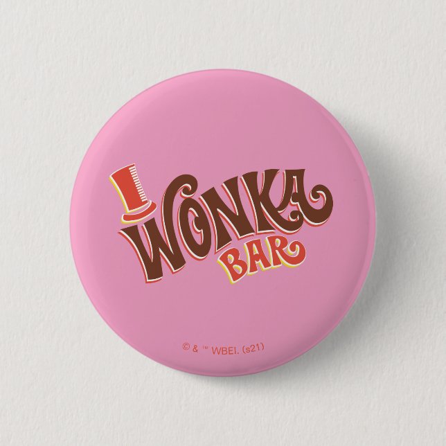 Wonka Bar Logo 6 Cm Round Badge (Front)