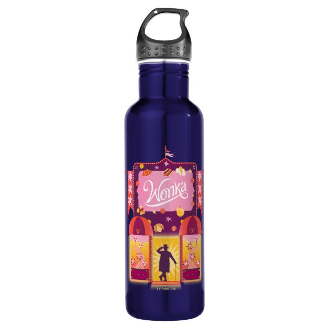 Wonka Candy Store Graphic 710 Ml Water Bottle (Front)