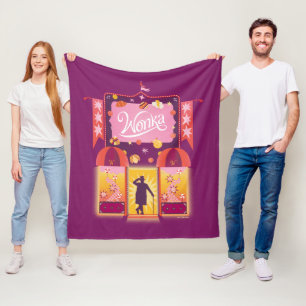 Wonka Candy Store Graphic Fleece Blanket