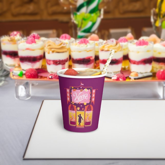 Wonka Candy Store Graphic Paper Cups (Cup on table)