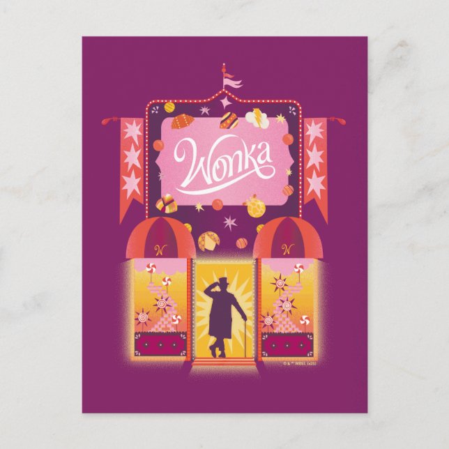 Wonka Candy Store Graphic Postcard (Front)