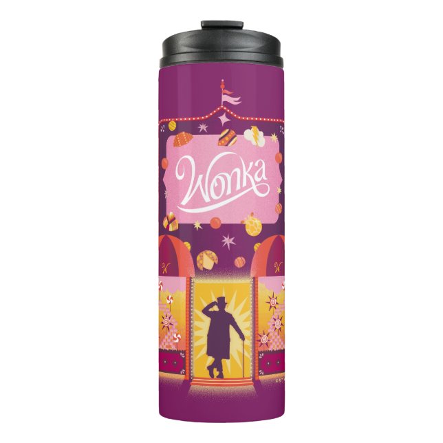 Wonka Candy Store Graphic Thermal Tumbler (Front)