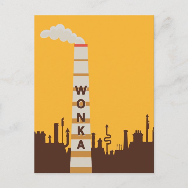 Wonka Factory Silhouette Postcard (Front)