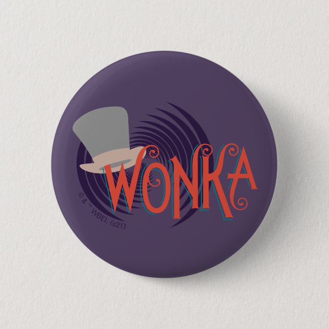 Wonka Spiral Logo 6 Cm Round Badge (Front)