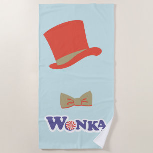 Wonka Top Hat & Bow Tie Beach Towel