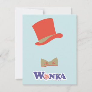 Wonka Top Hat & Bow Tie Card