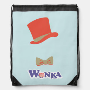 Wonka Top Hat & Bow Tie Drawstring Bag