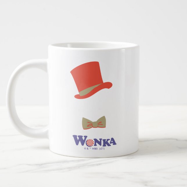 Wonka Top Hat & Bow Tie Large Coffee Mug (Left)