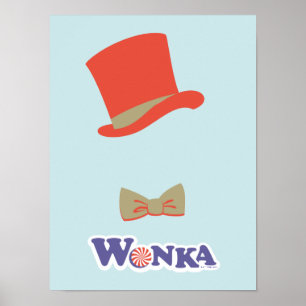 Wonka Top Hat & Bow Tie Poster