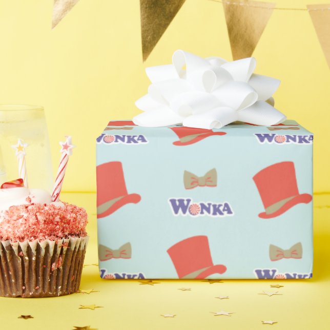 Wonka Top Hat & Bow Tie Wrapping Paper (Birthday Party)