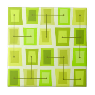 Wonky Doors Smaller Chartreuse Tile