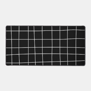 Wonky grid lines desk mat