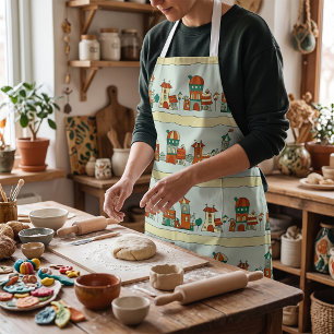 Wonky Houses Apron