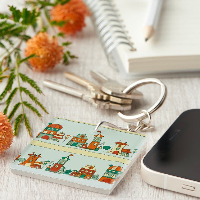 Wonky Houses Key Ring (Creator Uploaded)
